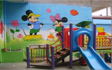 吴起幼儿园室外彩绘